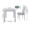 Round Square Rectangular Dining Table 2/4 Wooden Chairs Kitchen Room Restaurant