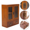 Vintage Wooden Small Cabinet Storage Box Desktop Organizer Unit Display Shelving