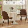 2/4/6 Velvet Suede Dining Chairs Upholstered seat with Metal Legs Kitchen Chairs