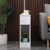 Slim Tall Bedside Table Cabinet with Drawer & Storage Space for Bedroom