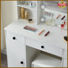 Dressing Table Vanity Set Makeup Desk with Dimmable 10 LED Light Mirror Stool