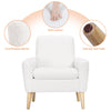 Modern Accent Chair Sherpa Fabric Upholstered Leisure Armchair Single Sofa Chair