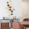 Large Wall Clock Silent Elegant Decorative Floral Gold Flower Leaf Clock 83cm