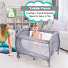 4-in-1 Baby Travel Cot Foldable Infant Crib Changing Table Children Playpen