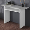 Rectangular Side Table Slim Narrow Desk 2 Tiers Workbench Rack Shelf Hallway UK