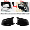Side Mirror Cover Caps Gloss Black For BMW 5 Series F10 F11 2011-2013 Pre-LCI