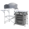 Aluminium Camping Table Folding Storage Kitchen Unit Outdoor Cook Station w/Bag