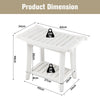 Shower Bench Waterproof Bath Spa Shower Stool w/ Shelf & Non-slip Foot Pads