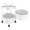 Mobile Metal Kitchen Rotating Storage Trolley Cart Utility Vegetable Shelf Rack