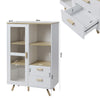White Wooden Free Standing Cabinet Hallway Living Room Bedroom Shelf Drawer Door