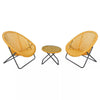 Tobs Bistro Set 2 Rattan Garden Furniture - 2 Chairs & Coffee Table In 3 Colours