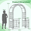 Garden Decoration Trellis Pergola with Gate w/Multiple Side Crossbars