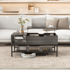 Lift Top Coffee Table Living Room Table with Hidden Compartment Grey