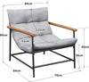 Accent Chair,Modern Armchairs for Living Room,Comfy Bedroom Lounge Chair - GREY