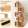 Decorative Storage Organizer 5-Tier Bamboo Bookshelf-Natural