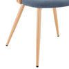 Dusk Phoebe Blue Velvet & Natural Set of 2 Dining Chairs RRP £89