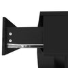 LED Wooden Glass Coffee Table with Drawer Storage for Living Room, Black