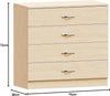 4 Chest Of Drawers Bedroom Room Furniture Spacious Fronts Modern OAK Effect