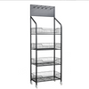Shop Retail Shelf Wire Mesh Display Rack 4-Layer Large Capacity market Movable
