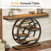 Tribesigns 47"Industrial Console Table, 6-Tier Entryway Table with Storage Shelf