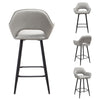 2PCS Barstools Padded Upholstered Dining Chair Breakfast Bar Seating for Cafe