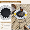 Outdoor Garden Wood Burning Fire Pit Log Burner Firepit Round Coffee Table