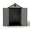 Storage-Focused 6x8FT Gabled Plastic Tool Shed With Foundation Combination Lock