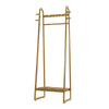 Heavy Duty Wooden Clothes Hanging Rail Stand Bedroom Coat Hat Rack Open Wardrobe