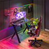 XL Large Gaming Desk Office PC Computer Desk Table RGB Lights Controller Stand