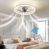 LED Ceiling Fan Light Dimmable Living Room Chandelier Lamp With Remote Control