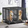 Heavy Strong Dog Cage Metal Kennel High Anxiety Dog Crate fr Porch Lawn Backyard