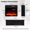 750W/1500W Fireplace Heater with Remote Control-Black