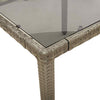 Garden Table Glass Dining Table Steel Frame Side Table Patio Garden Table N0T8