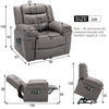 Power Lift Recliner Electric Massage Heating Chair Living Room Armchair Grey