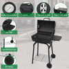 Charcoal Grill BBQ Barbecue Smoker Outdoor Pit Patio Cooker for Picnics Party UK