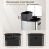 kitchen bin features two 20L compartments for convenient waste sorting