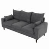 Panana Linen Fabric 2 & 3 Seater Sofa Couch with Wood Legs 3 Colours
