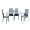 Round Square Rectangular Dining Table 2/4 Wooden Chairs Kitchen Room Restaurant