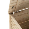 Wooden Storage Box with Lid - Solid Pine Wood - 100 x 49 x 54 - Untreated D0Y7