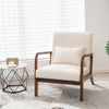 Modern Accent Chair Leisure Chair with Lumbar Pillow Fabric Reading Armchair