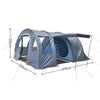 6 Person Camping Tent Waterproof Room Outdoor Hiking Tents Travel Backpack Blue
