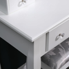 Dressing Table Set With Mirror Stool Five Drawer Makeup Vanity Bedroom Desk