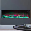 70in Electric Fireplace Panoramic Media Wood 12 Flame Standing Insert LED Stove