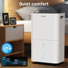 20L/Day Dehumidifier for Home Digital Display Humidity Control with Wheels