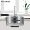Large Super Deep Single Bowl Square Stainless Steel Kitchen Sink Frztgwoocwphfrm