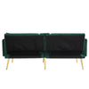 Sofa Bed 2 Seater Click Clack Sofa Settee Recliner Couch with Metal Legs, Green