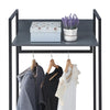 Industrial Open Wardrobe Clothes Rail Rack With 2 Drawers