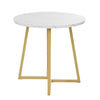 ROUND DINING TABLE FOR 4 PEOPLE CIRCULAR MODERN DINING TABLE WITH GOLD METAL LEG