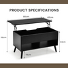 Coffee Table With Storage Lift Top Up Drawer Shelf Wooden Living Room Furniture