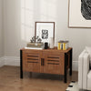 Cat Litter Box Enclosure, Hidden Litter Box Furniture with Tall Legs, Dark Brown